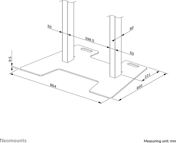 Neomounts TV SET ACC FLOOR PLATE/AFP-875WH NEOMOUNTS