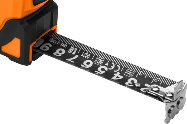 Neo Μέτρο ταινίας από χάλυβα Super Black 5 m x 19 mm, αυτόματο κλείδωμα, δύο κουμπιά στοπ, μαγνήτης