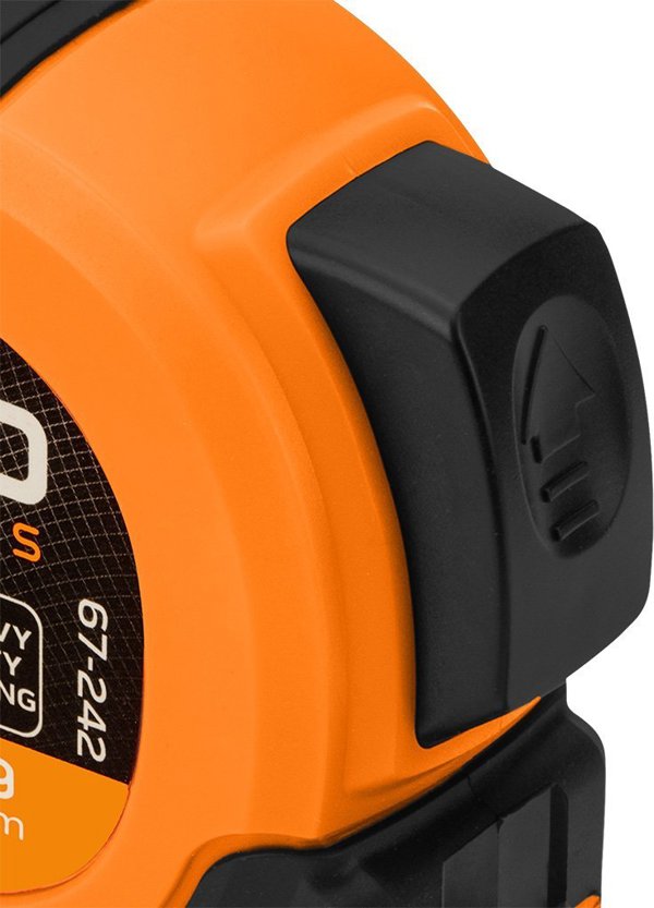 Neo Μέτρο ταινίας από χάλυβα Super Black 5 m x 19 mm, αυτόματο κλείδωμα, δύο κουμπιά στοπ, μαγνήτης