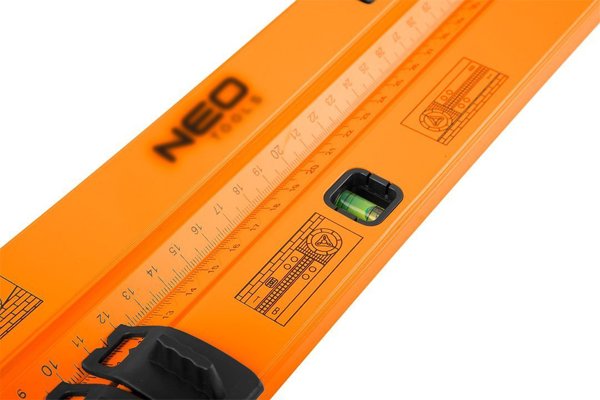 Neo Ρυθμιζόμενο γωνιόμετρο με αλφάδι 500 mm, 2 αμπούλες, μολύβι