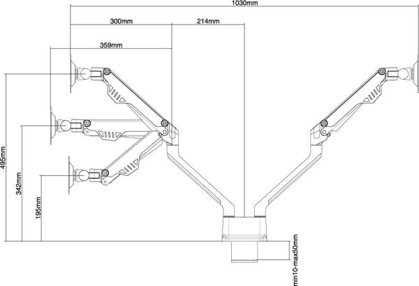 Neomounts Uchwyt biurkowy na 2 monitory 10" - 32" (FPMA-D750DSILVER)