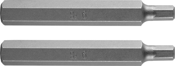 NEO Μύτη Κατσαβιδιού Εξάγωνη 6mm x 75mm S2, Σετ 2 Τεμάχια 10-982