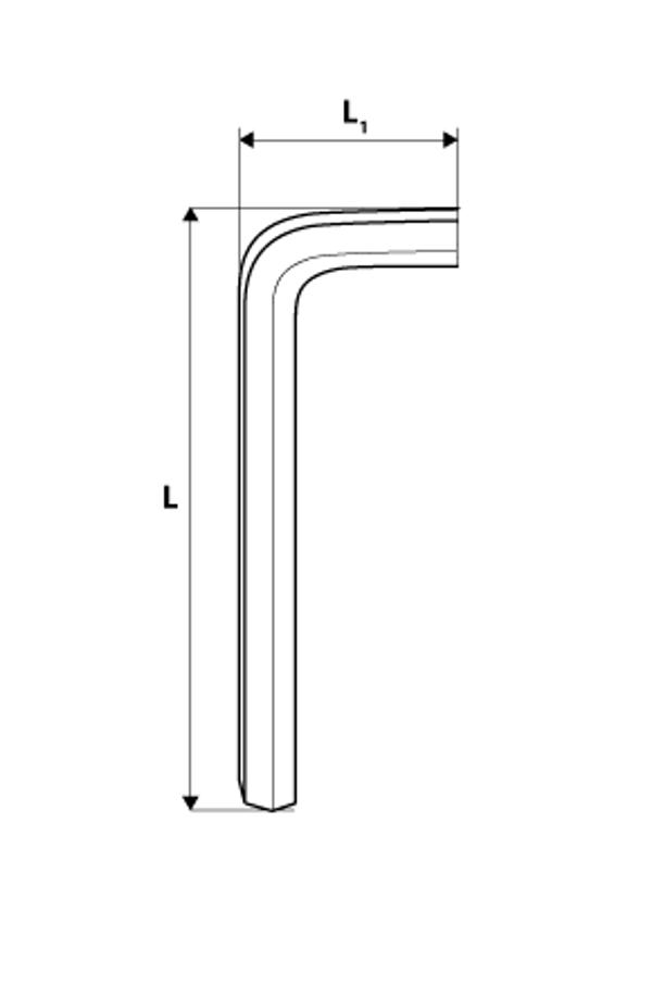 Neo Κλειδί Torx Τύπου L T20, 92mm, Χάλυβας CrV (09-552)
