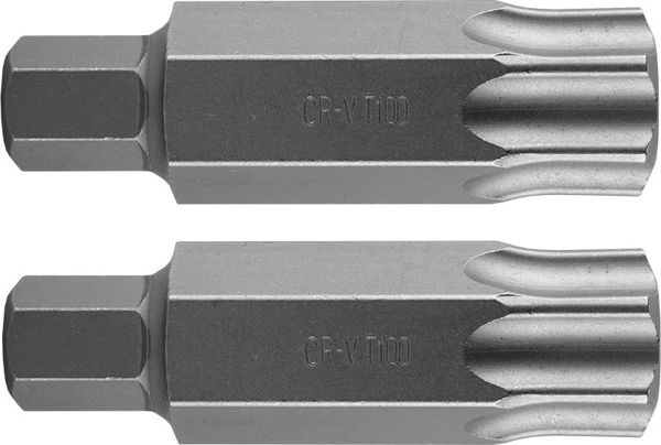 Neo Μύτη Κατσαβιδιού Torx T100, 75mm, Ατσάλι S2, 2 Τεμάχια, 10-960