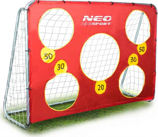 Neo-Sport Ποδοσφαιρικό Τέρμα 215x153x76cm με Στόχο και Άγκυρες Στερέωσης, Ατσάλινος Σκελετός