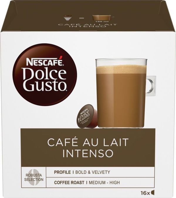 Nescafe NESCAFE DOLCE GUSTO Café au Lait Intenso 16 κάψουλες, 160 γρ.