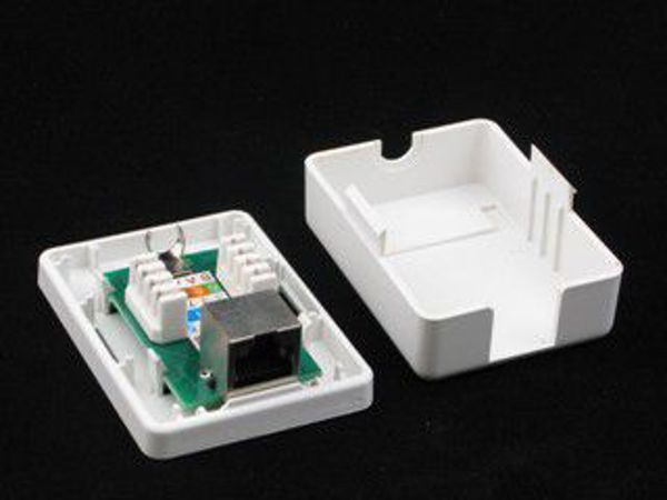NetRack πλήρης πρίζα επιτοίχια 1xRJ45 FTP κατηγορία 5e (NP519)