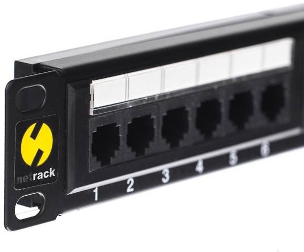 NetRack Πάνελ διανομής 19'' 24 θύρες Κατ. 5e UTP Μαύρο (104-05)