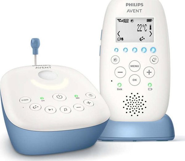 Νταντά Philips Philips Avent λευκό/μπλε - Ραδιοφωνική νταντά