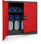 Niedriger Schrank BEATA, 900 x 930 x 400 mm, anthrazit-rot