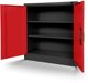Niedriger Schrank BEATA, 900 x 930 x 400 mm, anthrazit-rot
