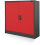 Niedriger Schrank BEATA, 900 x 930 x 400 mm, anthrazit-rot