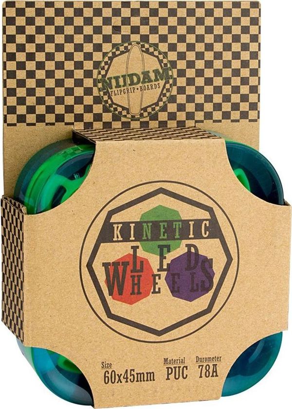 Ρόδες skateboard LED φωτιζόμενες Nijdam x4 uni