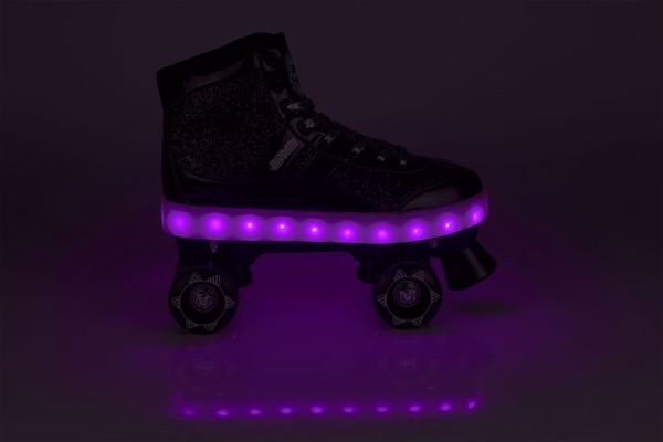 Nijdam Πατίνια Flashing Glitter and Glamour μαύρα μ. 35-36 (28366)