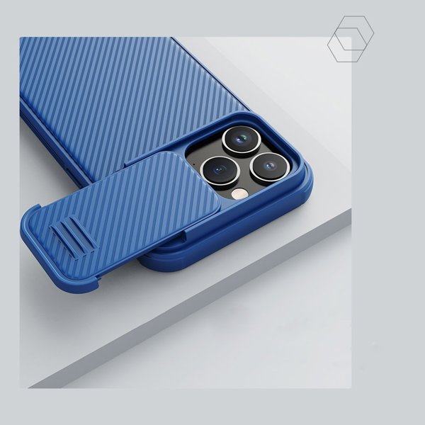 Θήκη Nillkin Nillkin CamShield S για iPhone 14 Pro Max θωρακισμένη θήκη προστασία κάμερας μπλε