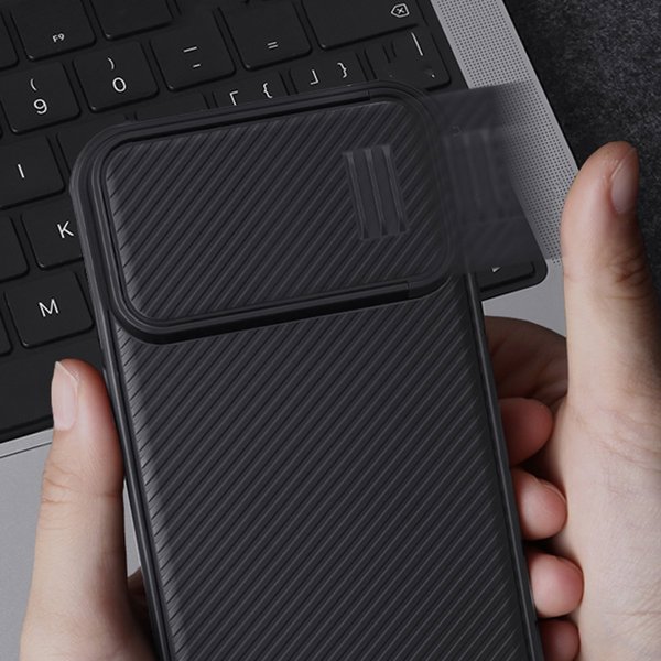 Θήκη Nillkin Nillkin CamShield S για iPhone 14 Pro Max θωρακισμένη θήκη προστασία κάμερας μπλε