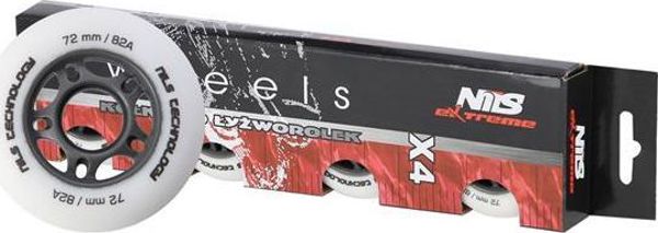 Nils Extreme PU 72x24 82A ΛΕΥΚΟΙ ΜΑΤ ΤΡΟΧΟΙ (4 τεμ.) NILS EXTREME