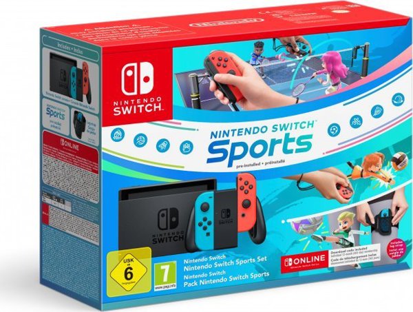 Nintendo Switch Neon + Switch Sports + 12 μήνες NSO (NSH085)