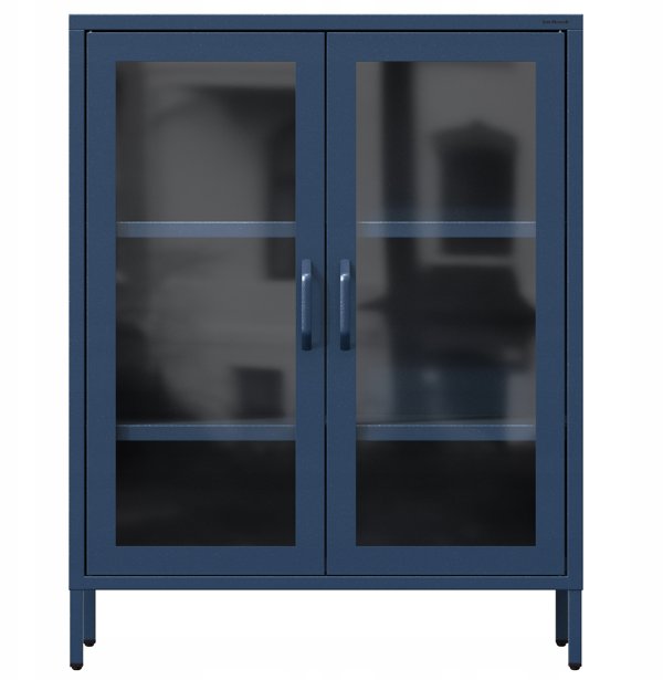 Niska witryna GINA, 800 x 1015 x 400 mm, Modern: granatowa