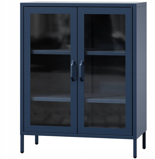 Niska witryna GINA, 800 x 1015 x 400 mm, Modern: granatowa
