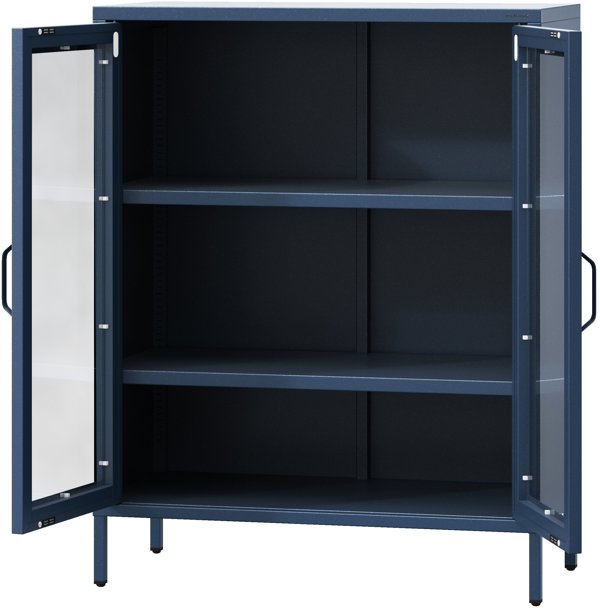 Niska witryna GINA, 800 x 1015 x 400 mm, Modern: granatowa