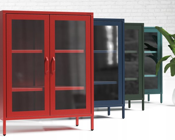 Niska witryna GINA, 800 x 1015 x 400 mm, Modern: morska