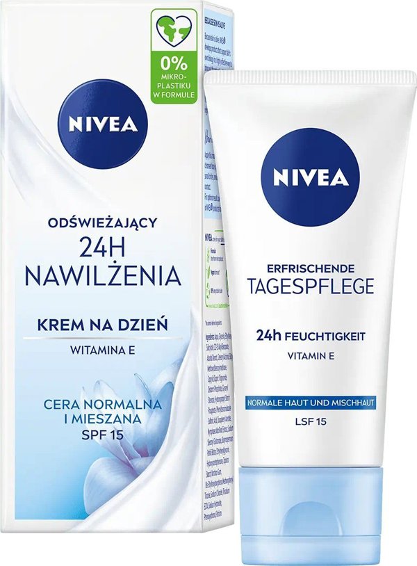 Nivea Αναζωογονητική κρέμα ημέρας - 24ωρη ενυδάτωση για μικτές και κανονικές επιδερμίδες SPF 15 50ml 12015872 4005900935267