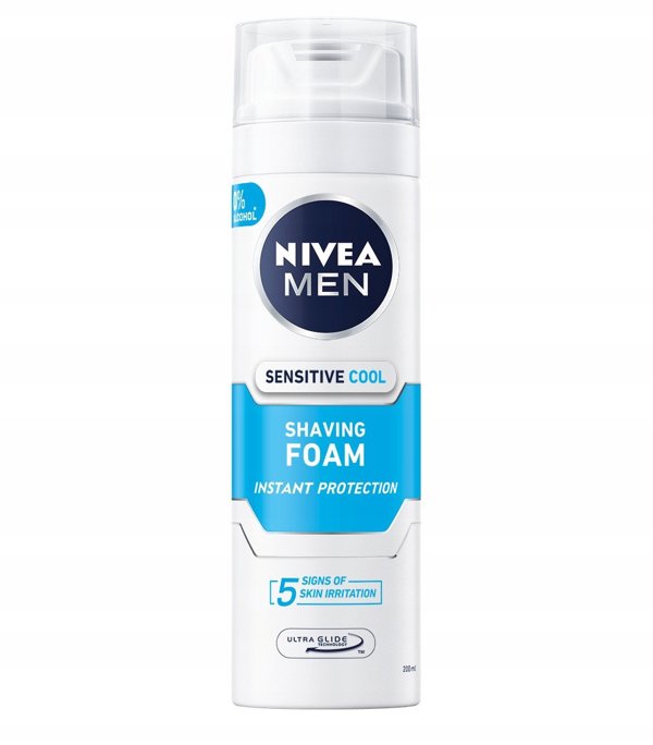 Nivea Men Sensitive Cooling Αφρός Ξυρίσματος, 200 ml