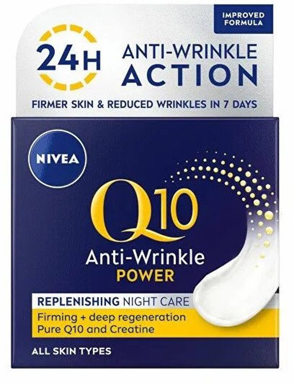 Nivea Q10 Αντιρυτιδική Κρέμα Νύχτας Βαθιάς Αναγέννησης 50 ml