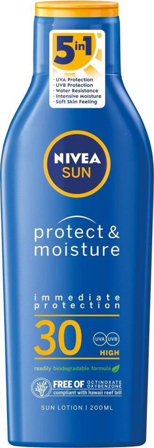 Nivea NIVEA_Sun Protect Moisture ενυδατική λοσιόν για αντηλιακή προστασία SPF30 200ml