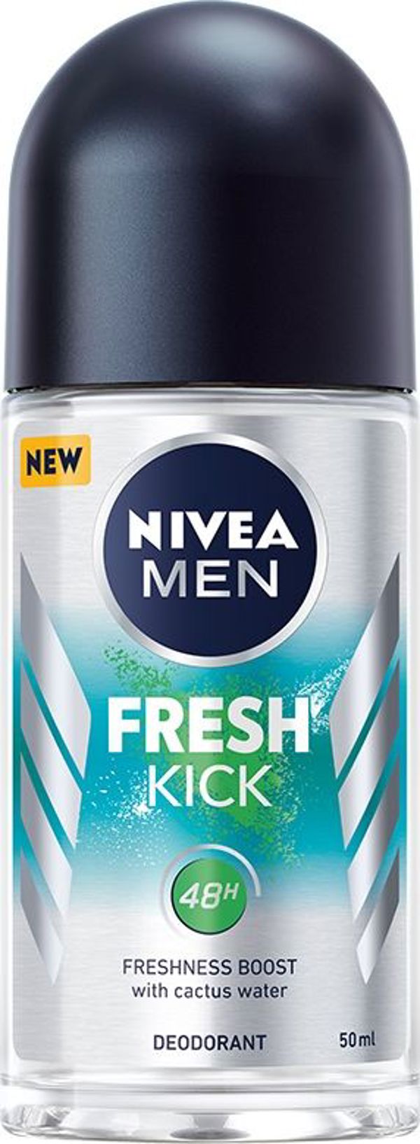 Nivea Men Fresh Kick Αντιιδρωτικό Roll-On, Με Νερό Κάκτου Και Μενθόλη, 50ml