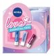 NIVEA_SET Love Essential Trio pomadki do ust + Overnight Care + Blackberry Shine 3x4,8g