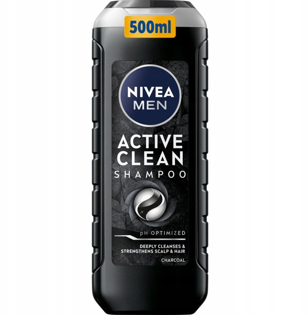 NIVEA Men Active Clean αναζωογονητικό σαμπουάν με ενεργό άνθρακα 500ml