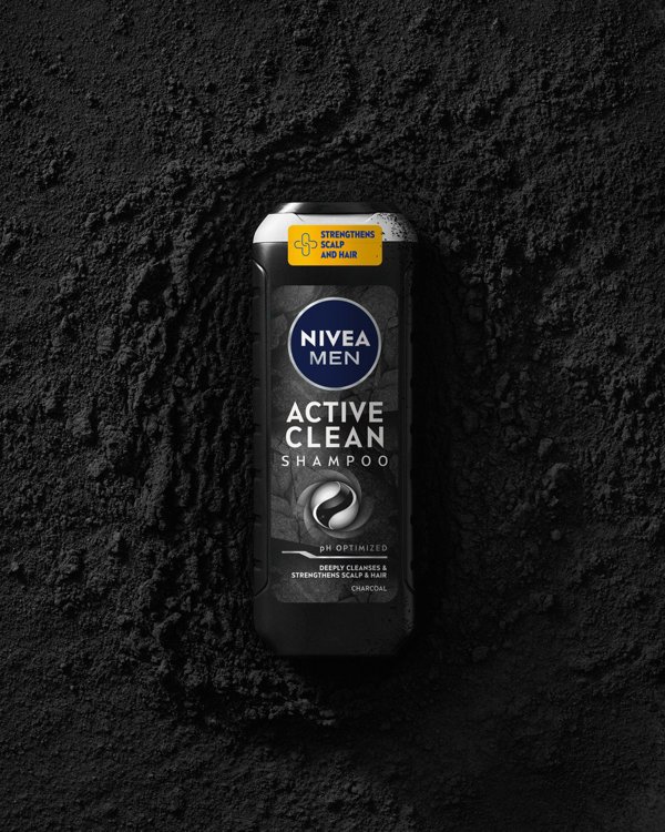 NIVEA Men Active Clean αναζωογονητικό σαμπουάν με ενεργό άνθρακα 500ml