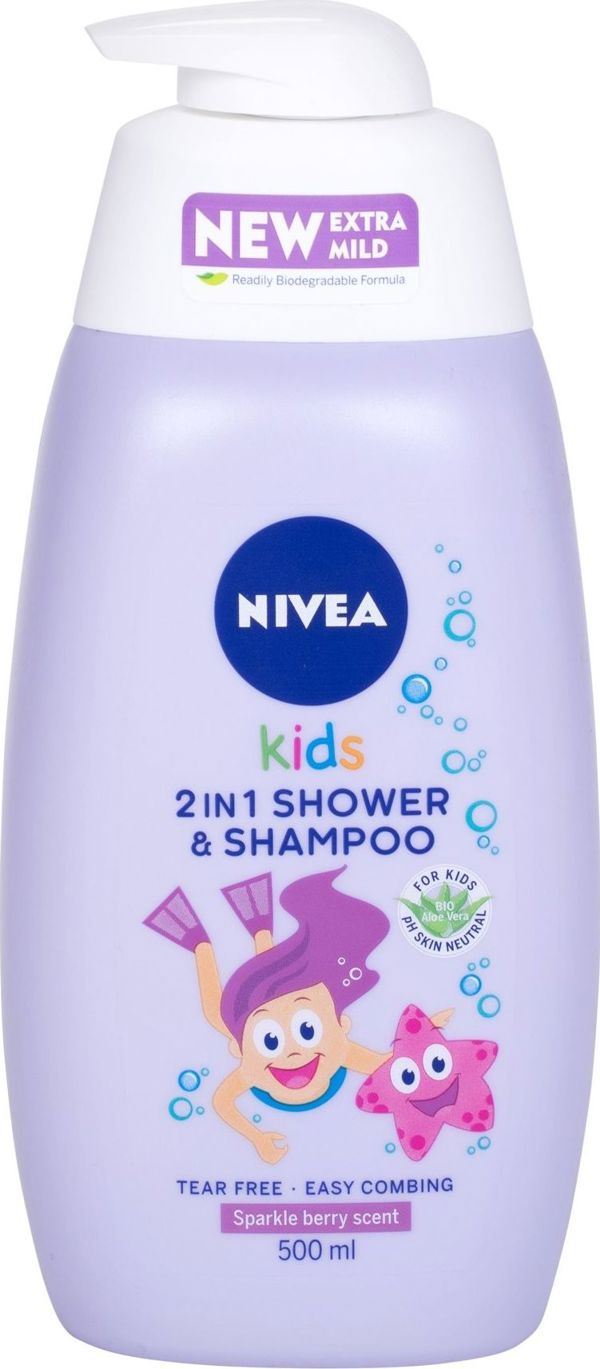 Nivea Kids 2in1 Αφρόλουτρο & Σαμπουάν 500ml