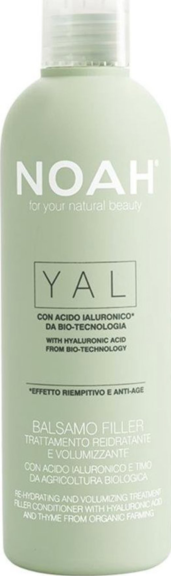 Noah Yal Filler Conditioner με Υαλουρονικό Οξύ εξαιρετικά ενυδατικό μαλακτικό μαλλιών με υαλουρονικό οξύ 250ml 12107621 8034063521303