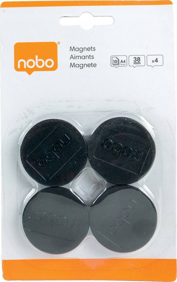 Μαγνήτες Nobo 38mm μαύροι