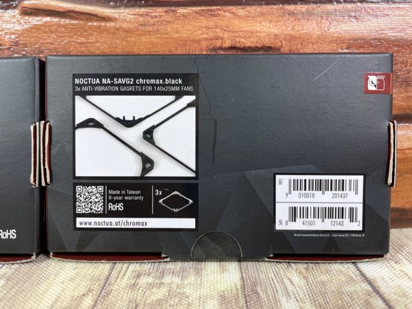 Noctua Noctua NA-SAVG2 chromax.black Αντικραδασμικές φλάντζες 140mm 3 τεμ