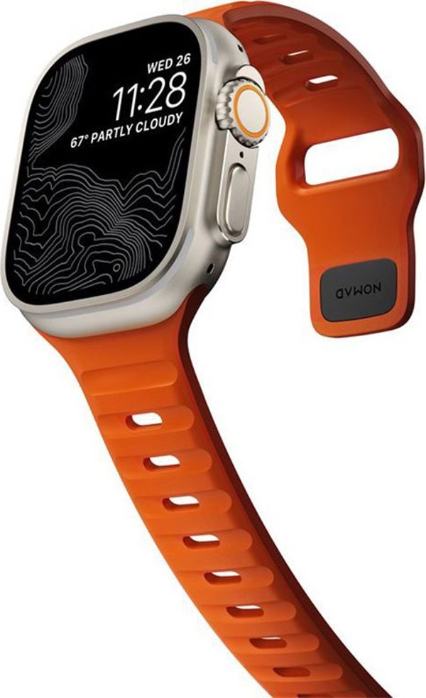 Nomad Nomad Sport Strap M/L, πορτοκαλί - AW Ultra 2/1 (49mm) 9/8/7 (45mm)/6/SE/5/4 (44mm)/3/2/1 (42mm)