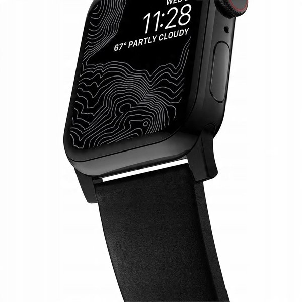 Nomad Modern Band - καφέ δέρμα, μαύρο υλικό - AW 41mm/42mm