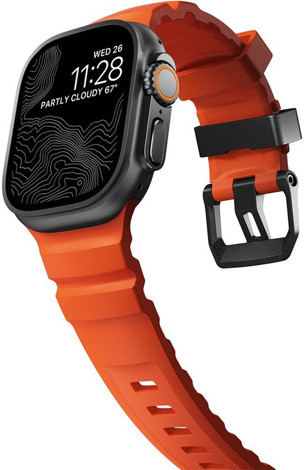 Nomad Rocky Point Band, μαύρο/μάγμα - AW 49/45/44/42mm