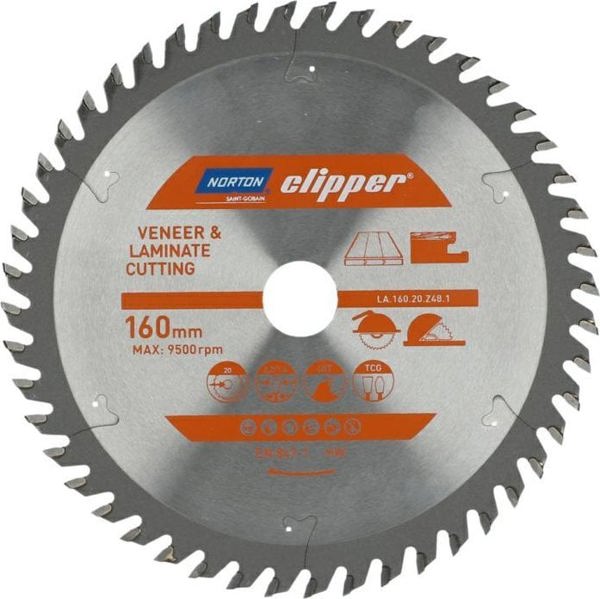 Norton Clipper Δίσκος πριονιού καρβιδίου LA.160.20.Z48.1