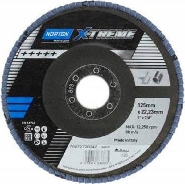 Norton Clipper Λειαντικός Δίσκος Norton X-Treme R860 125 P80 FLD FDTF 125x22 R860 NOR P80 X860