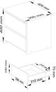 Nore Κομοδίνο NORE CL2 40 cm, καφέ