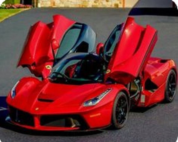 Norimpex Διαμαντένιο Μωσαϊκό Κόκκινο Αυτοκίνητο Ferrari με Ανοιχτές Πόρτες 30x40