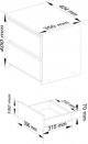 Nore Κομοδίνο NORE CL2 40 cm, λευκό 8450628 5901738164475