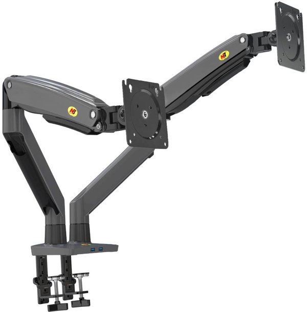 North Bayou G75 Βάση Γραφείου για 2 Οθόνες 22"-32" LCD/LED, Εργονομική, Γκρι