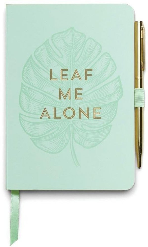 Σημειωματάριο με στυλό Leaf Me Alone
