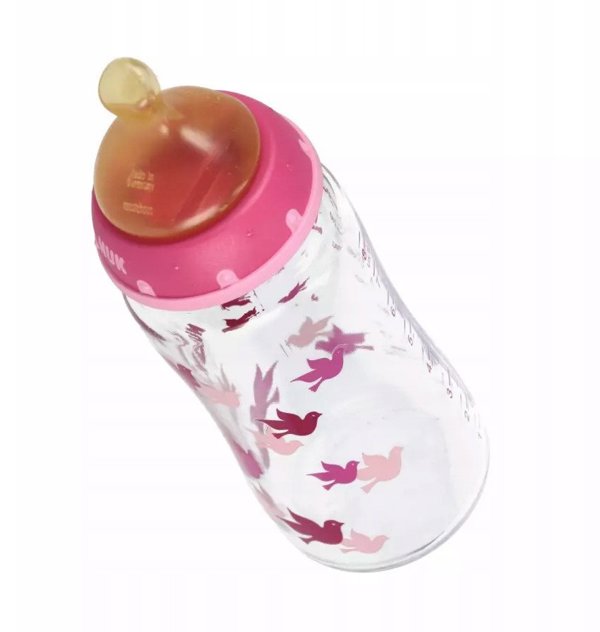 NUK ΓΥΑΛΙΝΟ ΜΠΟΥΚΑΛΙ 240ML SMO 0-6M FC ΡΟΖ 10745122