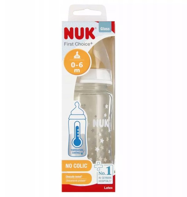 NUK ΓΥΑΛΙΝΟ ΜΠΟΥΚΑΛΙ 240ML SMO 0-6M FC BIA 10745122